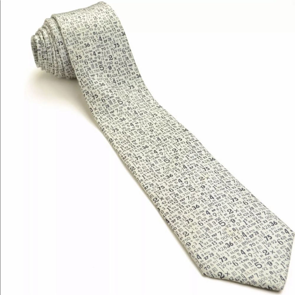 Rare Vintage HORCHOW Silk Mathmatic Equation Tie - Picture 4 of 4